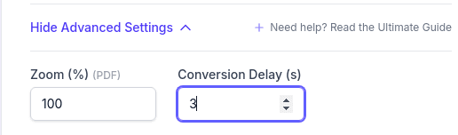 Conversion Delay